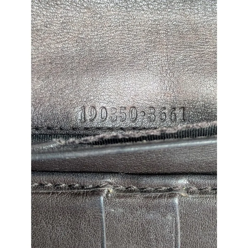 Gucci Guccissima Hysteria Continental Wallet Brown Leather GG Logo Bifold Snap